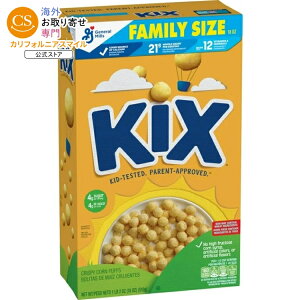 Kix �S���������H�V���A�� �N���X�s�[�R�[���V���A���p�t �t�@�~���[�T�C�Y 510g Kix Whole Grain Breakfast Cereal, Crispy Corn Cereal Puffs, Family Size, 18 oz �y�����񂹏��i�z