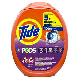 yAJEH}[giz^Ch |bY t̐܃pbN XvOhE̍ 102 Tide PODS Liquid Laundry Detergent Packs, Spring Meadow Scent, 102 Count y񂹏izy킹Ĕ