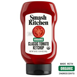 �X�}�b�V���L�b�`�� �I�[�K�j�b�N�g�}�g�P�`���b�v 567g Smash Kitchen Organic Tomato Ketchup, 20 oz Bottle �y�����񂹏��i�z