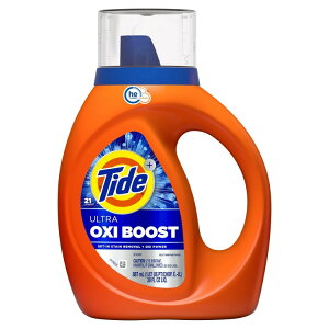 【アメリカウォルマート品】タイド ウルトラ オキシ ブースト 液体洗濯洗剤 887ml 21回分 Tide Ultra Oxi Boost Liquid Laundry Detergent, Advanced Stain Remover, 30 fl oz, 21 Loads 【お取り寄せ商品】【合わせて買