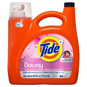 yAJEH}[giz^Ch vX u[Xg Iu Eg _Ej[ t̐ GCvtbV̍ 3.46L 83 Tide Plus a Boost of Ultra Downy Liquid Laundry Detergent, April Fresh Scent,
