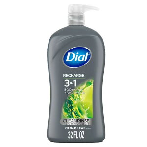 yAJEH}[giz_CA `[W 3-in-1 Y {fBEHbV V_[[t̍ 907ml Dial Recharge 3-in-1 Men's Body Wash for Body, Hair, & Face, Cedar Leaf Scent, 32 fl oz y񂹏i