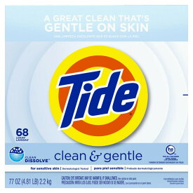 タイド クリーン＆ジェントル 粉末洗濯洗剤 無香料 2.18kg 68回分 Tide Clean and Gentle Powder Laundry Detergent, Unscented, 77 oz, 68 Loads 【お取り寄せ商品】【合わせて買いたい】