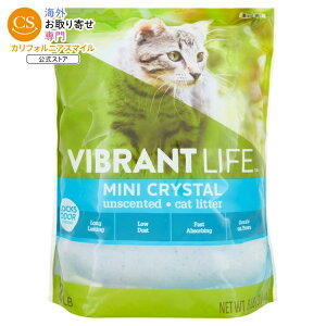 �o�C�u�����g���C�t �~�j�N���X�^�� ������ �L�� 3.64kg Vibrant Life Mini Crystal Unscented Cat Litter, 8 lb �y�����񂹏��i�z