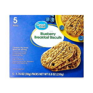�O���[�g�o�����[ �u���[�x���[ �u���b�N�t�@�[�X�g�r�X�P�b�g 249g 5�ܓ� Great Value Blueberry Breakfast Biscuits, 8.8 oz, 5 Count �y�����񂹏��i�z