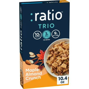 ���V�I �g���I ���[�v���A�[�����h�N�����` �V���A�� 295g Ratio Trio Maple Almond Crunch Cereal, 10g Protein, Keto Friendly, 10.4 oz �y�����񂹏��i�z