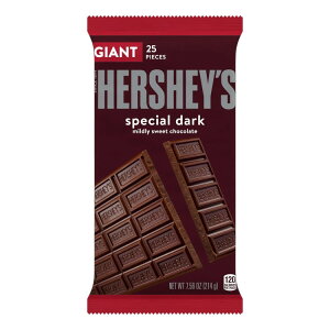 【アメリカウォルマート品】ハーシーズ スペシャルダーク マイルドスイートチョコレート ジャイアント バー 214g Hershey's Special Dark Mildly Sweet Chocolate Giant Candy, Bar 7.56 oz, 25 Pieces 【お取り寄せ