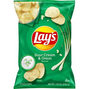 yAJEH}[gizCY T[N[IjI |eg`bvX 219.7g Lay's Sour Cream & Onion Flavor Potato Chips, 7.75 oz Bag Lays y񂹏iz
