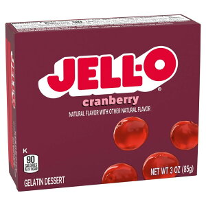 �W�F�� �N�����x���[�[���`���f�U�[�g�~�b�N�X 85g Jell-O Cranberry Gelatin Dessert Mix, 3 oz Box �y�����񂹏��i�z