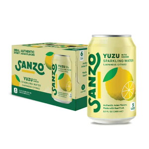 yAJEH}[gizT][ 䂸 Xp[NOEH[^[ 355ml 6ʃpbN Sanzo Yuzu Lemon Sparkling Water 12 fl oz, 6 Pack Cans y񂹏iz