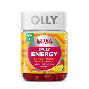 �I���[ �G�N�X�g���X�g�����O�X �f�C���[�G�i�W�[ �O�~ �r�^�~��B12 1000mcg�z�� 60�� OLLY Extra Strength Daily Energy Gummy Supplement, 1000 mcg Vitamin B12, 60 Count �y�����񂹏��i�z