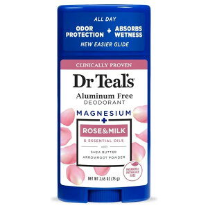 yAJEH}[gizhN^[EeB[Y A~jEt[ fIhg [Y~N GbZVICz̍ 75g Dr Teal's Aluminum Free Deodorant, Rose & Milk with Essential Oils,