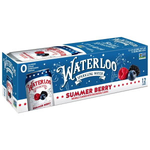 �E�H�[�^�[���[ �X�p�[�N�����O�E�H�[�^�[ �T�}�[�x���[ 355ml 12�{�p�b�N Waterloo Sparkling Water, Summer Berry, 12 fl oz, 12 Pack Cans �y�����񂹏��i�z