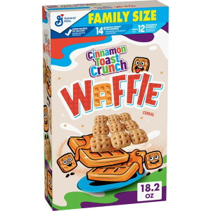yAJEH}[gizVig[XgN` btHVA t@~[TCY 515g Cinnamon Toast Crunch Waffle Breakfast Cereal, Family Size, 18.2 oz y񂹏iz