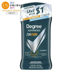 �f�B�O���[ �A�h�o���X�h �����Y �f�I�h�����g�X�e�B�b�N �G�x���X�g 76g 2�{�Z�b�g Degree Advanced Mens Long Lasting Antiperspirant Deodorant Stick Twin Pack, Everest, 2.7 oz �y�����񂹏��i�z