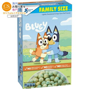 �u���[�C�V���A�� �N���X�s�[�R�[���V���A���p�t �S�������g�p �t�@�~���[�T�C�Y 510g Bluey Cereal, Crispy Corn Cereal Puffs, Made with Whole Grain, Family Size, 18 oz �y�����񂹏��i�z