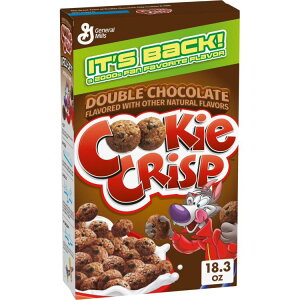 yAJEH}[gizNbL[NXv gVA _u`R[g`bvNbL[ 518g Cookie Crisp Breakfast Cereal, Double Chocolate Chip Cookies Taste, 18.3 oz y񂹏iz