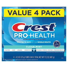 クレスト プロヘルス クリーンミント 歯磨き粉 122g 4本セット Crest Pro-Health Clean Mint Toothpaste, 4.3oz, 4 Pack 【お取り寄せ商品】