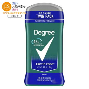 �f�B�O���[ �����Y �f�I�h�����g�X�e�B�b�N �A�[�N�e�B�b�N�G�b�W 85g 2�{�Z�b�g Degree Long Lasting Men's Deodorant Stick Twin Pack, Arctic Edge, 3 oz �y�����񂹏��i�z