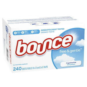 yAJEH}[gizoEX t[WFg t@ubN\ti[hC[V[g  240 Bounce Free & Gentle Fabric Softener Dryer Sheets, Unscented, 240 Count y񂹏i