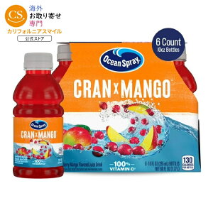 �I�[�V�����X�v���[ �N�����}���S�[ �N�����x���[ �}���S�[�W���[�X �h�����N 295ml 6�{���� Ocean Spray Cran-Mango Cranberry Mango Juice Drinks, 10 fl oz Bottles, 6 Count �y�����񂹏��i�z