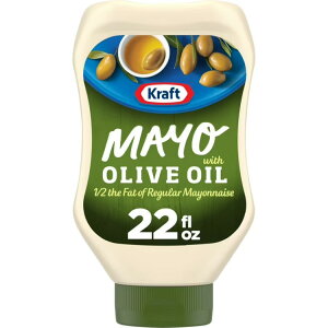 �N���t�g �I���[�u�I�C������ �ᎉ�b�}���l�[�Y 651mL �X�N�C�[�Y�{�g�� Kraft Mayo with Olive Oil Reduced Fat Mayonnaise Squeeze Bottle, 22 fl oz �y�����񂹏��i�z