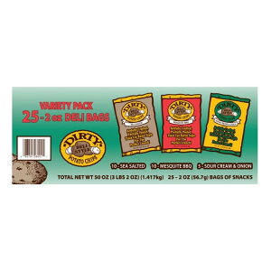 �_�[�e�B�[�|�e�g�`�b�v�X �o���G�e�B�p�b�N 57g×25�� �O���e���t���[ Dirty Potato Chips Variety Pack, Gluten-Free, Potato Chips, 2 oz, 25 Count �y�����񂹏��i�z