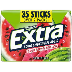 yAJEH}[gizGNXg XC[gEH[^[ VK[t[K 35{ Extra Sweet Watermelon Back To School Sugar Free Chewing Gum - 35 Stick Pack y񂹏iz