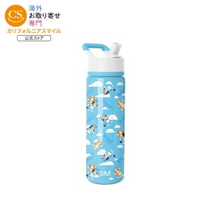 �V���v�����_�� �u���[�C�[ �f�M�X�e�����X�X�`�[�� �T�~�b�g ���C�h�}�E�X �E�H�[�^�[�{�g�� �X�g���[���b�h�t�� ��651mL �u���[�C�[�X�J�C Simple Modern Bluey 22 fl oz Stainless Steel Water Bottle with St