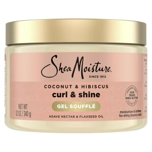 �V�A���C�X�`���[ �R�R�i�b�c���n�C�r�X�J�X �J�[�����O�W�F���X�t�� ��340g SheaMoisture Hair Curling Gel Souffle Coconut & Hibiscus, 12 oz �y�����񂹏��i�z