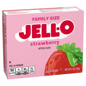 �W�F�� �X�g���x���[�[���[�f�U�[�g�~�b�N�X �t�@�~���[�T�C�Y 170g Jell-O Strawberry Gelatin Dessert Mix, Family Size, 6 oz Box �y�����񂹏��i�z