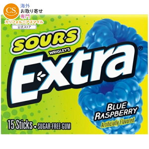 �G�N�X�g�� �T���[�Y �u���[���Y�x���[ �V���K�[�t���[ �`���[�C���K�� 15�{���� Extra Sours Blue Raspberry Sugar Free Chewing Gum - 15 Stick Pack �y�����񂹏��i�z