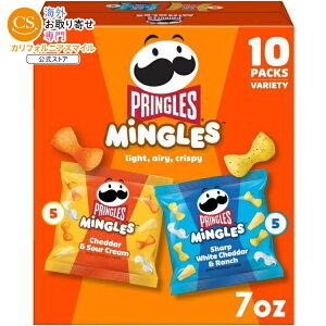 �v�����O���Y �~���O���Y �o���G�e�B�p�b�N �p�t�X�i�b�N �\���e�B�X�i�b�N 10���� Pringles Mingles Variety Pack Puffed Snacks, Salty Snacks, 10 Count �y�����񂹏��i�z