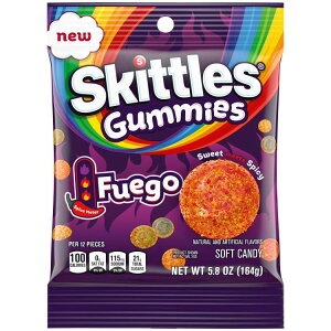 【アメリカウォルマート品】スキットルズ グミ フエゴ グミキャンディ 164g Skittles Gummies Fuego Gummy Candy 5.8 oz Bag 【お取り寄せ商品】