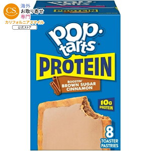 �|�b�v�^�[�c �v���e�C�� �u�[�X�e�B�� �u���E���V���K�[ �V�i���� �g�[�X�^�[�y�X�g���[ 8������ 405g Pop-Tarts Protein Boostin' Brown Sugar Cinnamon Toaster Pastries, 14.3 oz (8 Count) �y�����񂹏��i�z