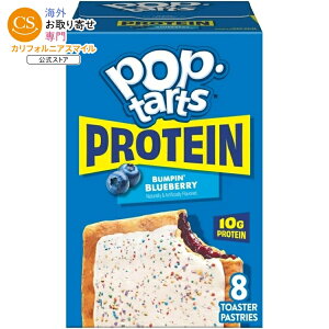 �|�b�v�^�[�c �v���e�C�� �o���s�� �u���[�x���[ �g�[�X�^�[�y�X�g���[ ����ς���10g 8������ 405g Pop-Tarts Protein Bumpin' Blueberry Toaster Pastries, 10g Protein, 14.3 oz (8 Count) �y�����񂹏��i�z