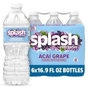 �y�|�C���gUP��18��-30���z�X�v���b�V�� �A�T�C�[�O���[�v �t���[�o�[ �E�H�[�^�[ 500ml 6�{�Z�b�g Splash Acai Grape Flavored Water, 16.9 Fl Oz, 6-Pack �y�����񂹏��i�z