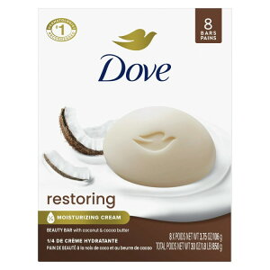 yAJEH}[giz_ r[eB[ o[\[v XgAO RRibcRRAo^[ 106g 8 Dove Beauty Bar Soap Restoring Coconut & Cocoa Butter 3.75 oz 8 Bars y񂹏izy