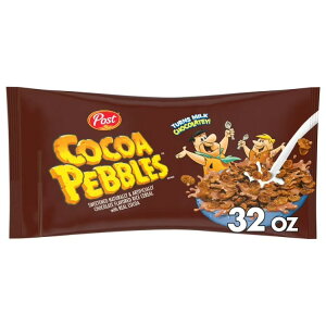 yAJEH}[giz|Xg RRAyuYVA `R[g LbYVA 907g Post Cocoa PEBBLES Cereal, Chocolatey Kids Cereal 32 oz Bag y񂹏iz
