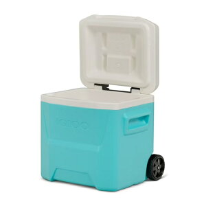 �C�O���[ ���O�i �n�[�h�T�C�h �N�[���[�{�b�N�X �z�C�[���t�� ��15L �A�N�A�u���[ Igloo 16 QT Laguna Hard Side Ice Chest Cooler with Wheels, Aqua Blue �y�����񂹏��i�z