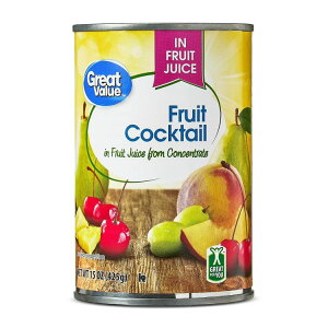 �y�E�H���}�[�g�u�����h�z�O���[�g�o�����[ �t���[�c�J�N�e�� �W���[�X�Ђ� 425g Great Value Fruit Cocktail in Juice, 15 oz �y�����񂹏��i�z