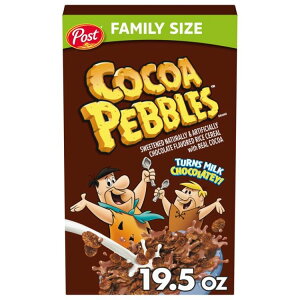 yAJEH}[giz|Xg RRA yuY VA `R[g LbYVA 552g Post Cocoa PEBBLES Cereal, Chocolatey Kids Cereal 19.5 oz Box y񂹏iz