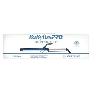 �x�r���X�v�� �i�m�`�^�j�E�� �G�N�X�e���f�b�h�o���� �J�[�����O�A�C���� ��25mm BaBylissPRO Nano Titanium 1inch Extended Barrel Curling Iron �y�����񂹏��i�z