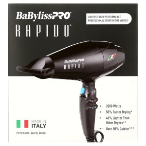 �x�r���X�v�� ���s�[�h �w�A�h���C���[ �u���b�N BaBylissPRO? Rapido? Dryer (BLACK) �y�����񂹏��i�z