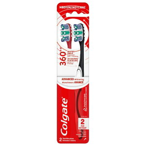 yAJEH}[gizRQ[g 360 IveBbNzCg AhoX lp蓮zCgjOuV ~fBA 2{pbN Colgate 360 Optic Advanced Adult Manual Toothbrush, Medium, 2 Pack y
