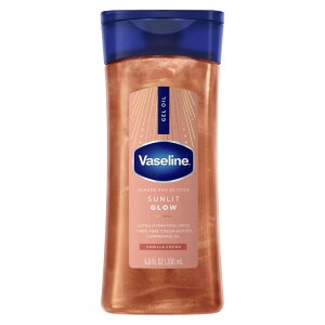 yAJEH}[giz@Z OCYhOXe {fBWFIC TbgOE ojRRAo^[̍ 200mL Vaseline Glazed & Glisten Shimmering Body Gel Oil Sunlit Glow,, 6.8 