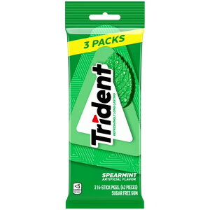 yAJEH}[gizgCfg VK[t[K XyA~g 14×3pbN Trident Sugar Free Gum, Spearmint, 3 Packs of 14 Regular Size Pieces (42 Total Pieces) y񂹏iz
