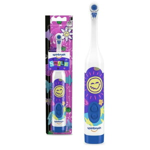 �X�s���u���V �X�}�C�� �d�r�� �d�����u���V �L�b�Y �g�D�C�[������ 1�{ Spinbrush Smile Battery Powered Electric Toothbrush for Kids and Tweens �y�����񂹏��i�z