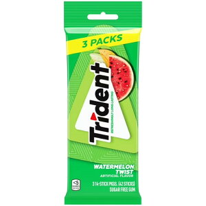 yAJEH}[gizgCfg EH[^[ VK[t[K 14×3pbN Trident Sugar Free Gum, Watermelon, 3 Packs of 14 Regular Size Pieces (42 Total Pieces) y񂹏iz