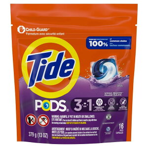 yAJEH}[giz^Ch |bY t̐܃JvZ XvOhE̍ 16 Tide PODS Liquid Laundry Detergent Packs, Spring Meadow Scent, 16 Count y񂹏izy킹Ĕ